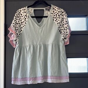 Gigio Size S Blouse Cow Print